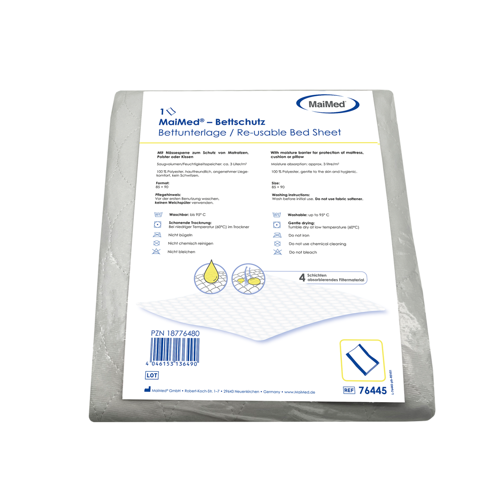 Protetor de cama / almofada de cama MaiMed, lavável
