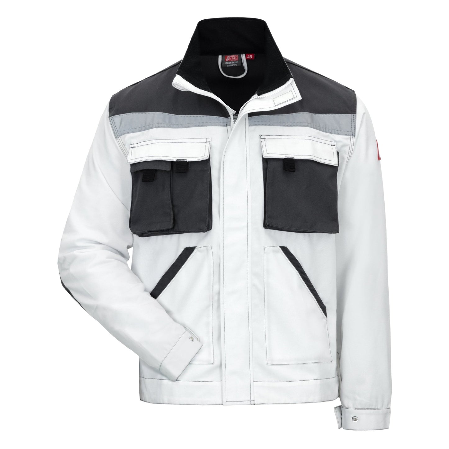 NITRAS MOTION TEX PLUS, jaqueta de trabalho, branco / cinza