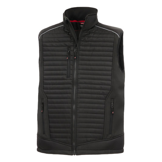 NITRAS MOTION TEX PLUS, colete softshell acolchoado, preto