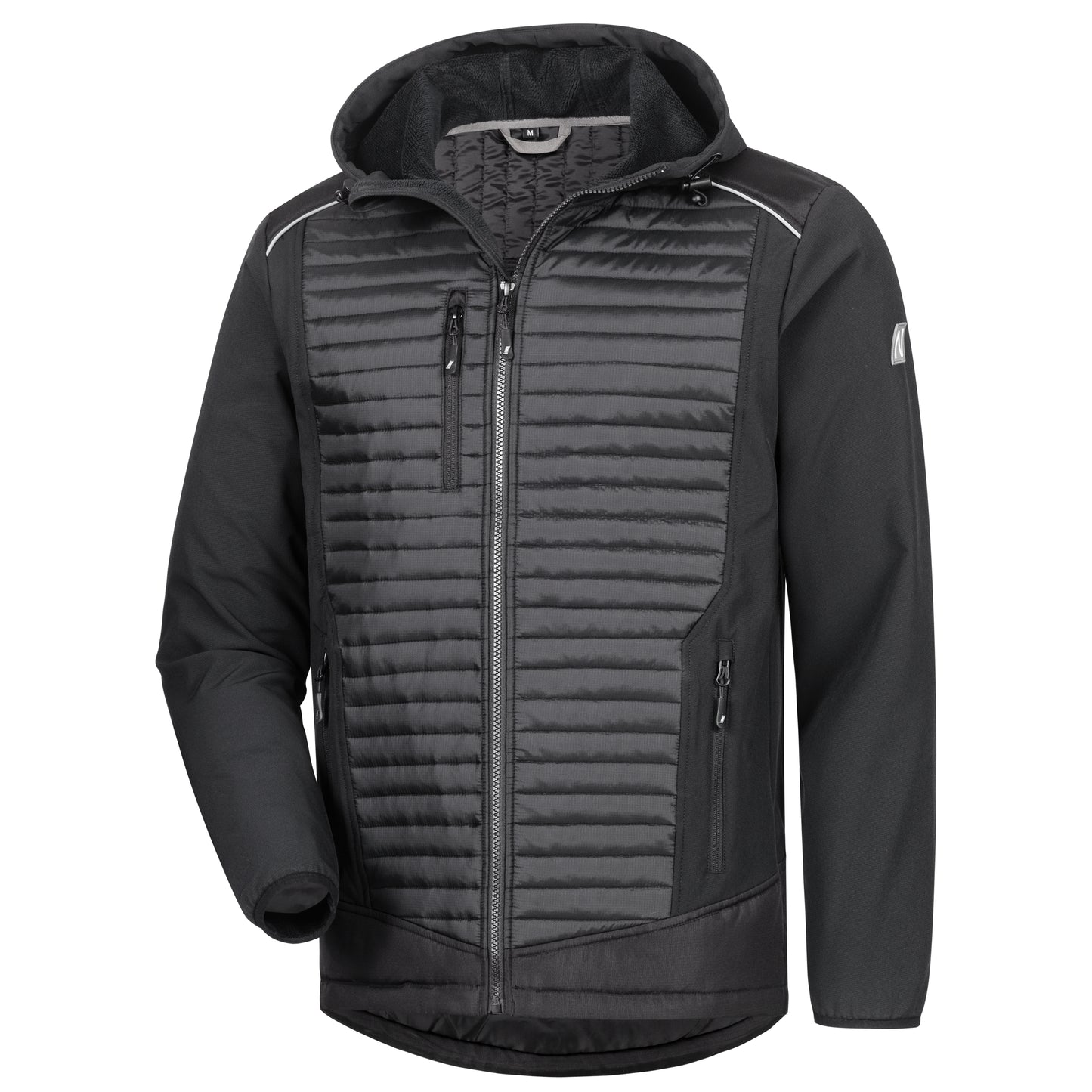 NITRAS MOTION TEX PLUS, jaqueta softshell acolchoada, preta
