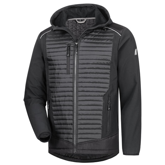 NITRAS MOTION TEX PLUS, jaqueta softshell acolchoada, preta