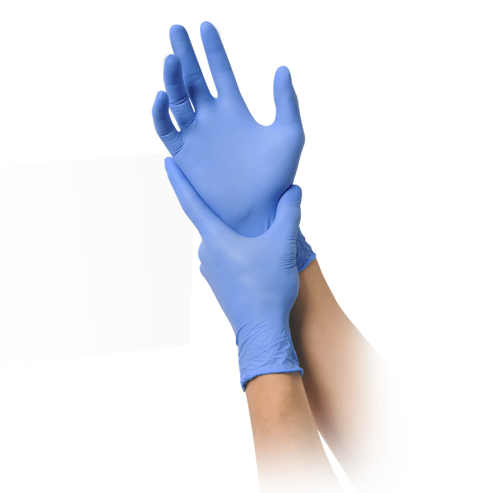 MaiMed-solution 100 luvas sem látex, azul violeta, não estéreis sem pó, 100 peças/caixa
