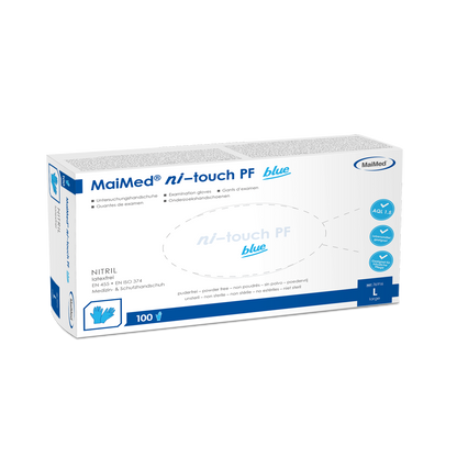 Luvas nitrílicas descartáveis ​​MaiMed ni-touch 100 peças/caixa