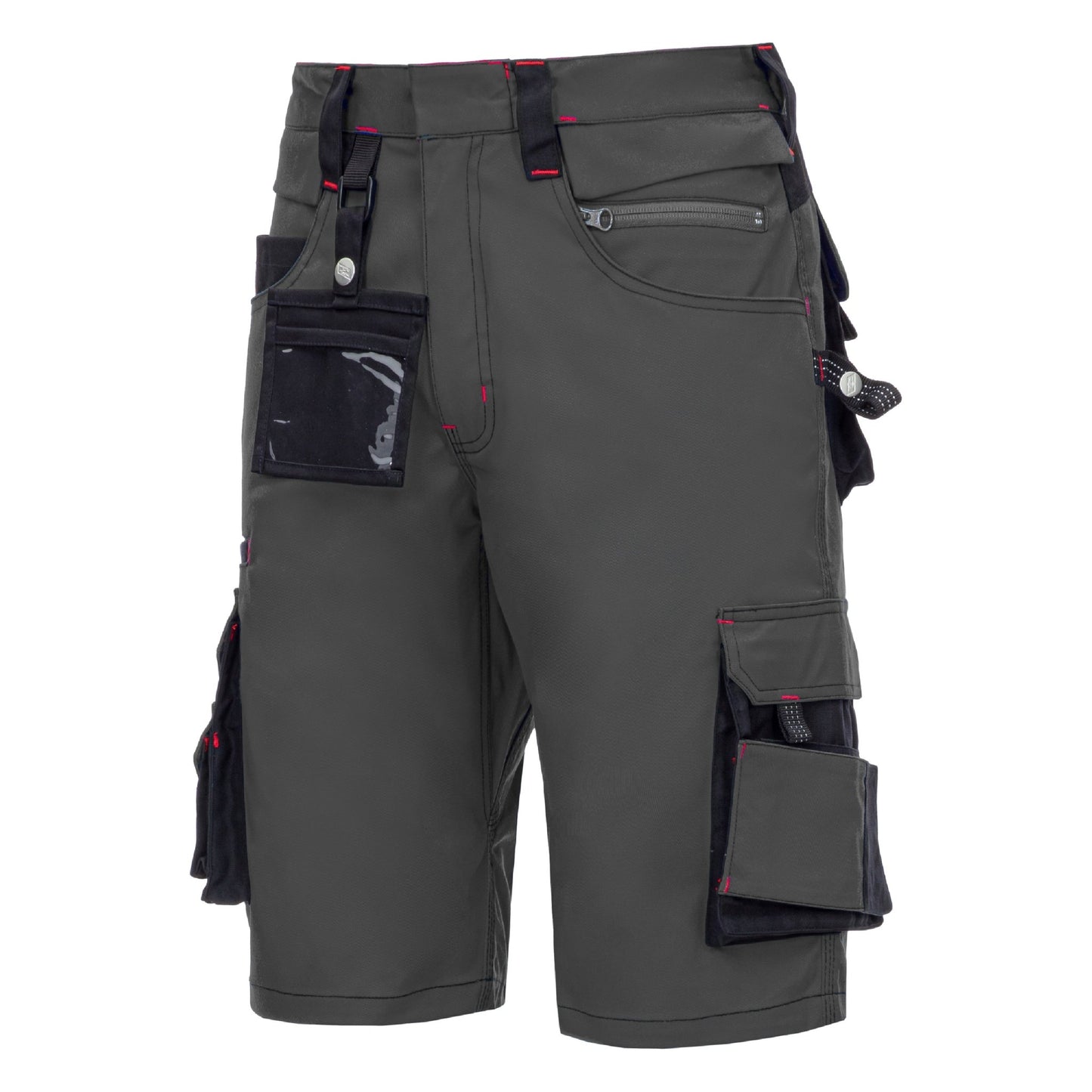 NITRAS MOTION TEX PRO FX, calças de trabalho, curtas, cinza / preto