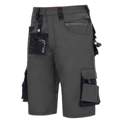 NITRAS MOTION TEX PRO FX, calças de trabalho, curtas, cinza / preto