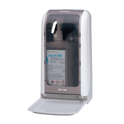 Distribuidor de desinfetante e sabão Saraya GUD-1000 (pilhas não incluídas) | 1 peça