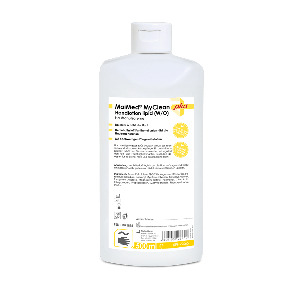 MaiMed MyClean loção para as mãos lipídica (S/O) creme de proteção para a pele (base água-óleo)