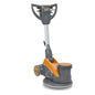 A TASKI ergodisc 400 da Diversey Deutschland GmbH & Co. OHG é uma escova de esfregar de alta velocidade cinza-laranja (400 U/min) com cabeça de cerdas redonda, punho e cabo de alimentação - ideal para limpeza por spray e polimento. Embalagem: 1 peça.