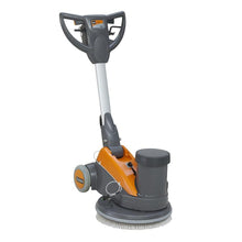 Die TASKI ergodisc duo von Diversey Deutschland GmbH & Co. OHG ist eine handelsübliche Bodenreinigungsmaschine mit zwei Geschwindigkeiten (165/330 U/min), ideal für Grundreinigen, Polieren, Schleifen und mehr auf Hartböden.