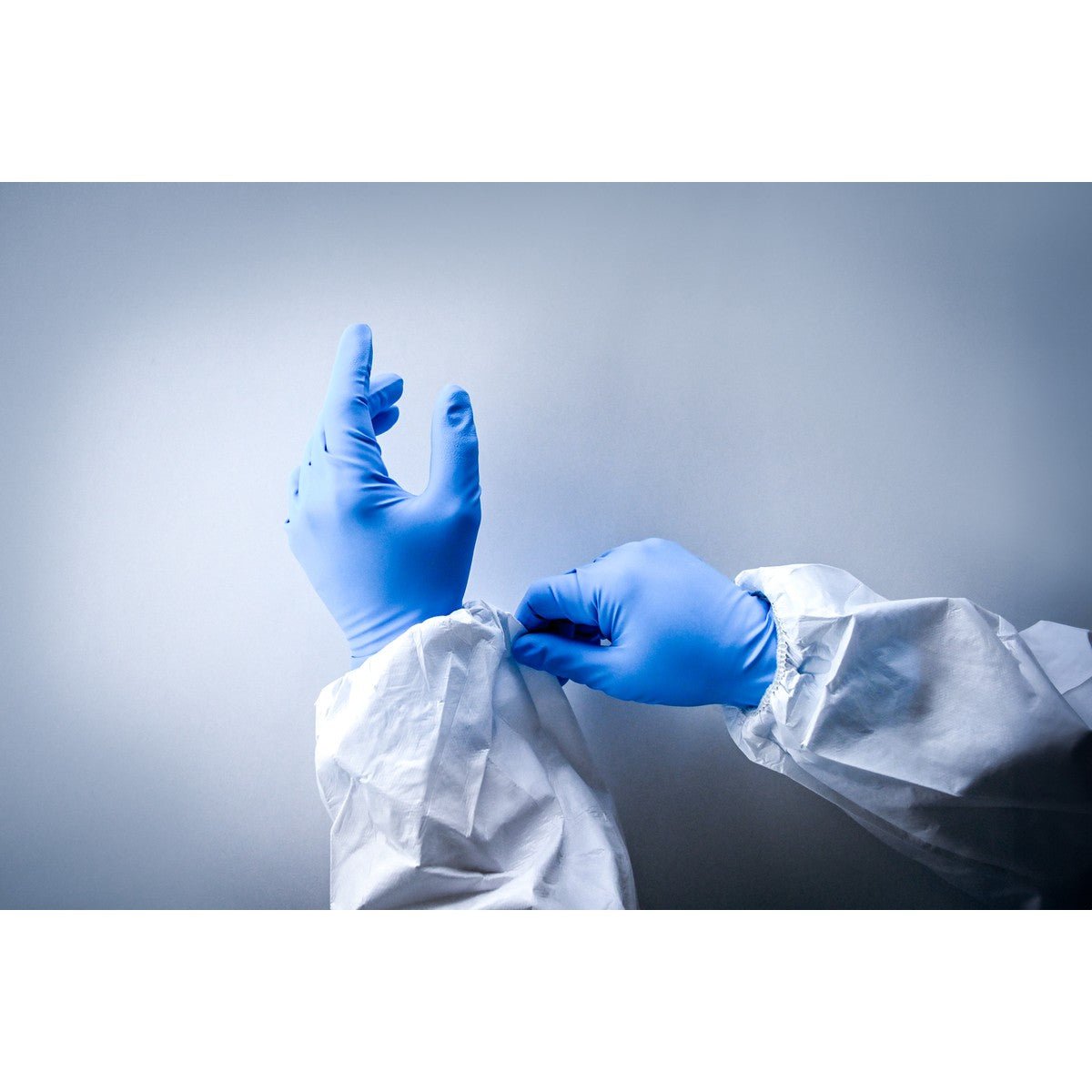 NITRAS HIGH RISK NITRILE, luvas descartáveis de nitrilo, azuis