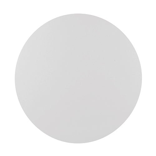 Os 100 suportes para bolos da PAPSTAR GmbH são suportes para bolos redondos e brancos de cartão com borda lisa, que se assemelham a círculos brancos simples sobre um fundo branco.