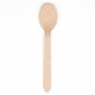 A colher de madeira "pure" (15,7 cm, 25 peças) da PAPSTAR GmbH é ecológica, estável e feita de madeira clara com uma concha oval; biodegradável e de design simples.