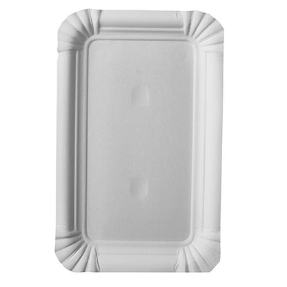 Um prato redondo branco PAPSTAR 25 pratos, papelão "pure" da PAPSTAR GmbH, um prato descartável ecológico de papelão sustentável, visto de cima em um fundo simples.