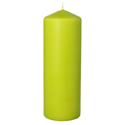 A PAPSTAR vela cilíndrica Ø 70 mm, 200 mm da PAPSTAR GmbH é uma vela verde de alta qualidade feita de cera com topo pontiagudo e pavio visível - perfeita como decoração elegante para a sua sala de estar.