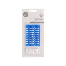 Uma embalagem blister com 12 PAPSTAR GmbH velas de aniversário, 10 cm, coloridas sortidas com suportes. Ideal para qualquer festa de aniversário, embalado de forma prática.