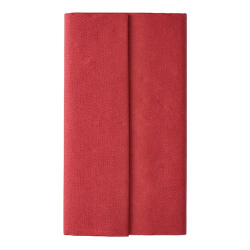 Uma única toalha de mesa PAPSTAR, Tissue "ROYAL Collection" 120 cm x 180 cm da PAPSTAR GmbH, dobrada cuidadosamente em um retângulo e colocada sobre um fundo branco.