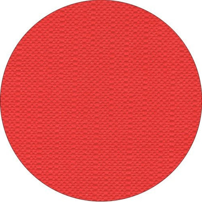 Um círculo vermelho apresenta uma textura semelhante a uma grade, inspirada pela toalha de mesa PAPSTAR, tecido "ROYAL Collection" 120x180 cm da PAPSTAR GmbH, cobrindo toda a sua superfície.