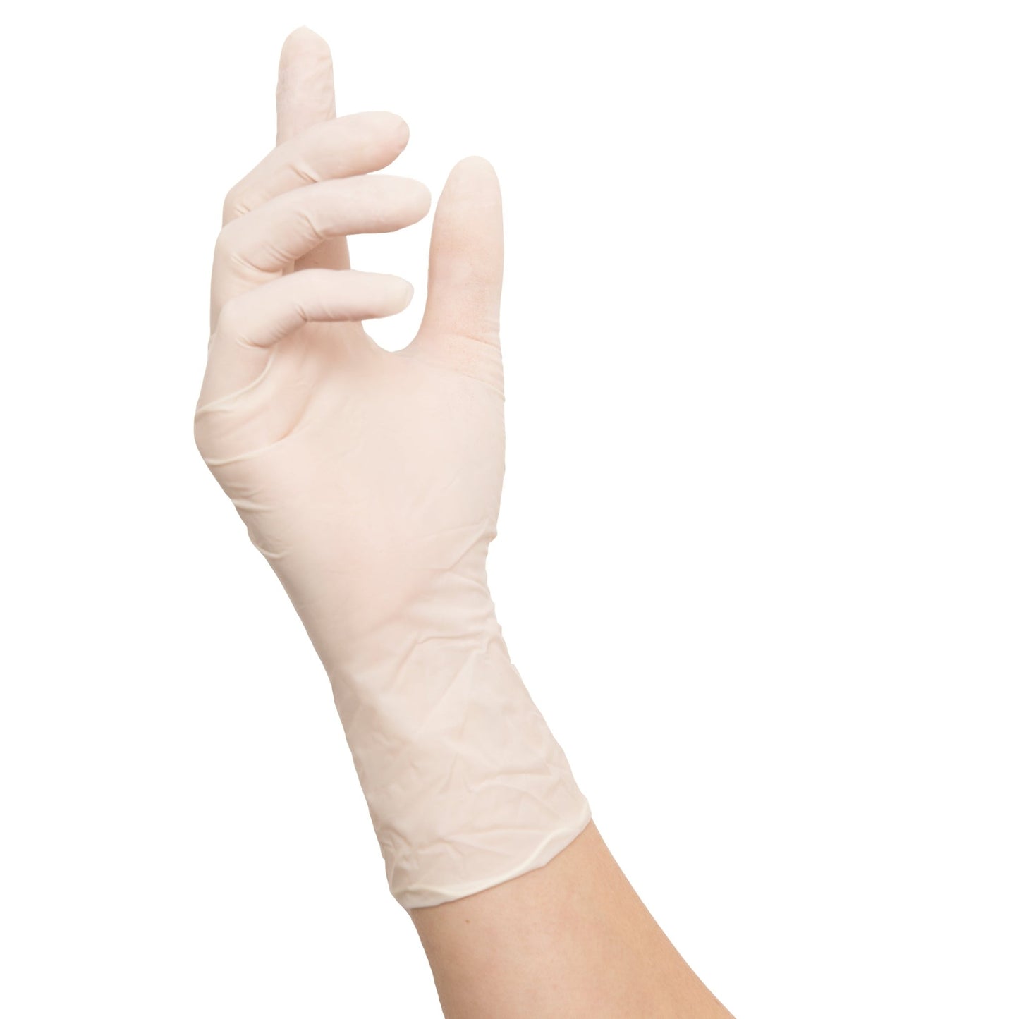 NITRAS IDEAL CARE, luvas descartáveis de látex, brancas