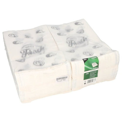 Uma embalagem grande com 1000 PAPSTAR sacos de carne da PAPSTAR GmbH de papel kraft com rosca, ideal para talhos ou lojas de delicatessen. Os sacos são entregues bem embalados e são perfeitos para necessidades profissionais de gastronomia.