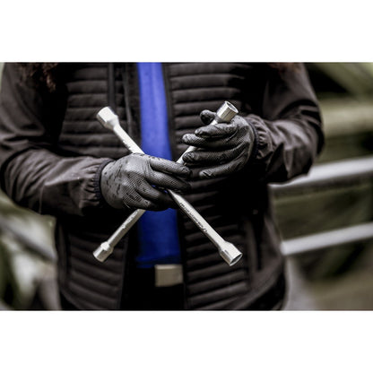NITRAS TOUGH GRIP LIGHT, luvas descartáveis de nitrilo, pretas