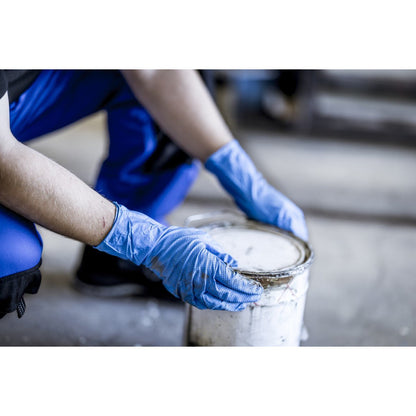 NITRAS TOUGH GRIP N 300, luvas descartáveis de nitrilo, azuis