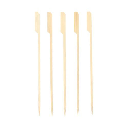 Os PAPSTAR espetos de churrasco de 21 cm "Golf" da PAPSTAR GmbH são ideais para churrascos e festas de grelhados. Cada embalagem contém 250 espetos com cabo plano e ponta afiada, organizados de forma limpa sobre um fundo branco. Perfeito para catering ou seu próximo evento.