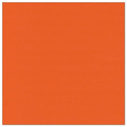 Uma imagem quadrada mostra um laranja nectarina sólido com um padrão de textura sutil, inspirado no visual premium dos 50 guardanapos "ROYAL Collection" 1/4-dobra 40 x 40 cm nectarina da PAPSTAR GmbH.