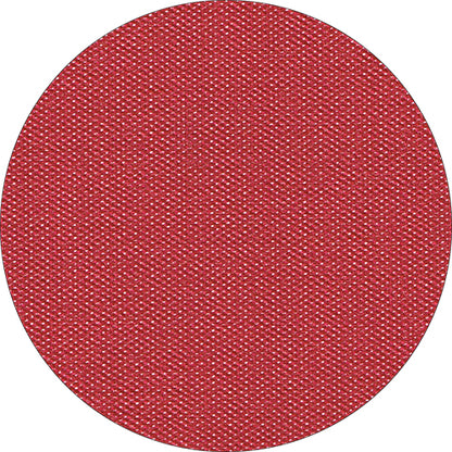 Uma imagem de close-up de toalhas de mesa médias Starpak 20, semelhante a tecido, velo “soft selection plus” (80 x 80 cm) mostra um padrão redondo vermelho com uma estrutura de tecelagem uniforme, ideal para aplicações de decoração e velo.