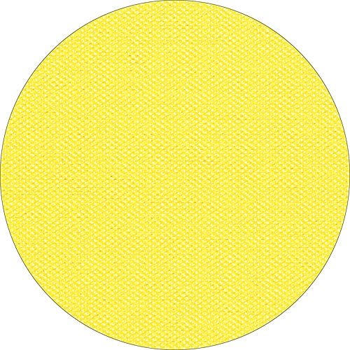 Um círculo amarelo sólido com um padrão de tecelagem estruturado, inspirado na toalha de mesa Starpak "soft selection plus" da Starpak, é mostrado sobre um fundo branco.