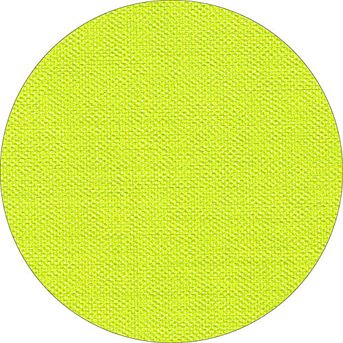Uma imagem de close-up da toalha de mesa Starpak, semelhante a tecido, Vlies "soft selection plus" mostra um padrão circular de tecido estruturado em amarelo-verde brilhante com um padrão de tecelagem detalhado.