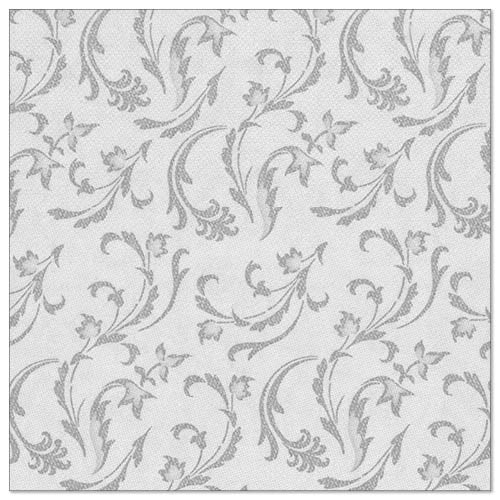 Os PAPSTAR 50 guardanapos "ROYAL Collection" 1/4-dobra 40 x 40 cm cinza da PAPSTAR GmbH são guardanapos cinza elegantes com um padrão discreto e repetitivo de motivos florais e de trepadeiras delicados para uma mesa sofisticada.