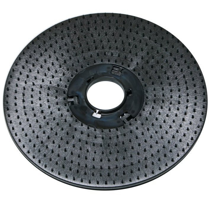 O suporte de almofada Diversey (Ø 43 cm) é um driver de almofada redondo e preto com cerdas e um furo central, projetado para uso com almofadas de limpeza e polimento em máquinas ergodisc 165, 200, HD e duo; Embalagem: 1 unidade.