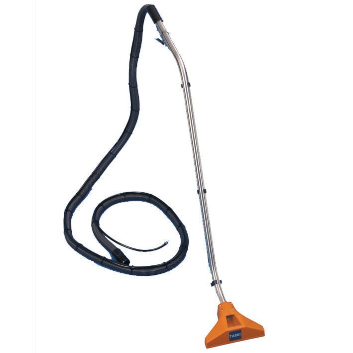 O conjunto de acessórios aquamat 10.1 da Diversey Deutschland GmbH & Co. OHG contém uma mangueira de pulverização de 3,5 m de comprimento, um tubo de cromo de 3 peças e um bico rígido - ideal para a limpeza profissional de carpetes e estofados. A embalagem contém um conjunto para desempenho ideal.