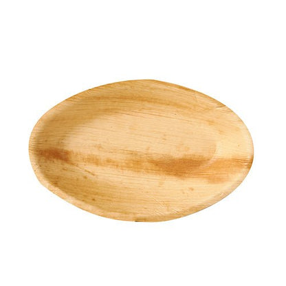 As PAPSTAR tigelas de folha de palma "pure", ovais (20x12,5 cm), feitas de material ecológico, são biodegradáveis e ideais como tigelas descartáveis sustentáveis para ocasiões conscientes do meio ambiente (25 unidades, filme retrátil).