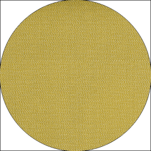 Uma imagem de close-up da toalha de mesa Starpak, semelhante a tecido, Vlies "soft selection plus" mostra uma mancha circular de tecido amarelo com estrutura de tecelagem diagonal. O tecido parece suave e densamente tecido sobre um fundo branco.