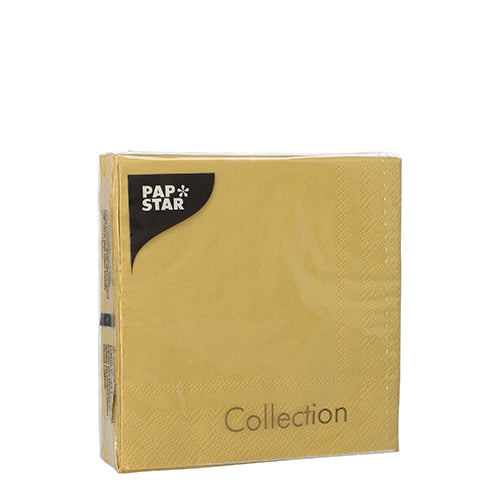 Um pacote selado com 20 guardanapos PAPSTAR (25x25 cm, 3 camadas, 1/4 de dobra) da PAPSTAR GmbH está em pé sobre um fundo branco - ideal para uma decoração de mesa elegante.