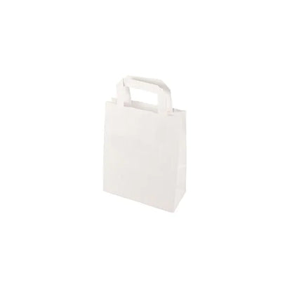 As PAPSTAR 50 sacolas, papel com alça da PAPSTAR GmbH são sacos de papel branco robustos e ecológicos com alça - perfeitos para compras sustentáveis.