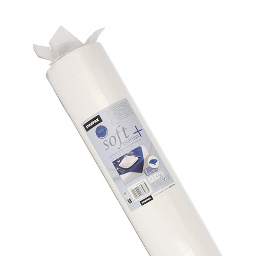 A toalha de mesa Starpak, semelhante a tecido, em "soft selection plus" é uma toalha de mesa semelhante a tecido, ideal para refeições elegantes e fácil de limpar após o uso.