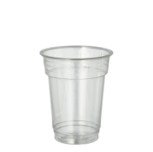 O copo Starpak 40 "Hurricane" PET 0,2l (Ø 7,8cm · 9,7cm) transparente é mostrado vazio sobre um fundo branco; o copo descartável tem uma forma cônica e uma borda enrolada. Pacote de 40 da Starpak.
