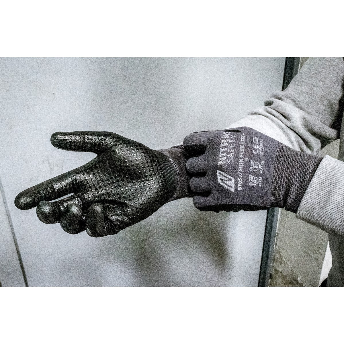 NITRAS SKIN FLEX LITE+, luvas de montagem, cinza / preto