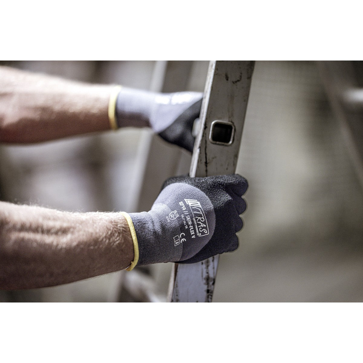 NITRAS SKIN FLEX V, luvas de montagem, cinza / preto