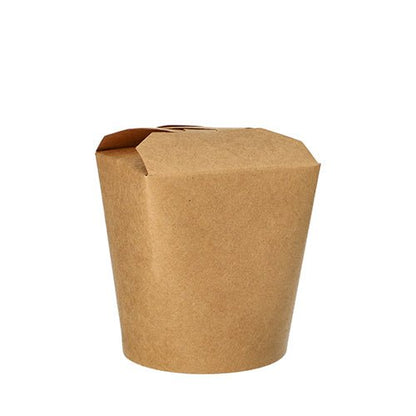 Uma PAPSTAR 25 caixas de lanche, papelão quadrado marrom da PAPSTAR GmbH é apresentada em pé, com a tampa fechada e dobrada visível sobre um fundo branco.