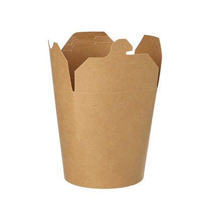 Uma PAPSTAR 25 caixas de lanche, papelão quadrado marrom da PAPSTAR GmbH está aberta com quatro abas em pé, vazia e sobre um fundo branco.
