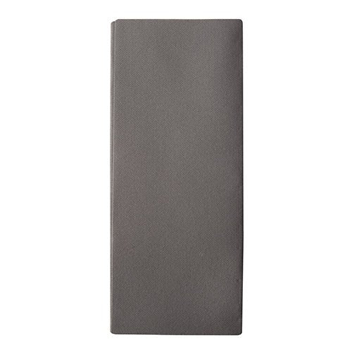 Um guardanapo Starpak "Premium" antracite (40 x 48 cm, Airlaid, semelhante a tecido, 1/8-dobra) de uma caixa de 100 unidades está dobrado de forma limpa sobre um fundo branco simples.
