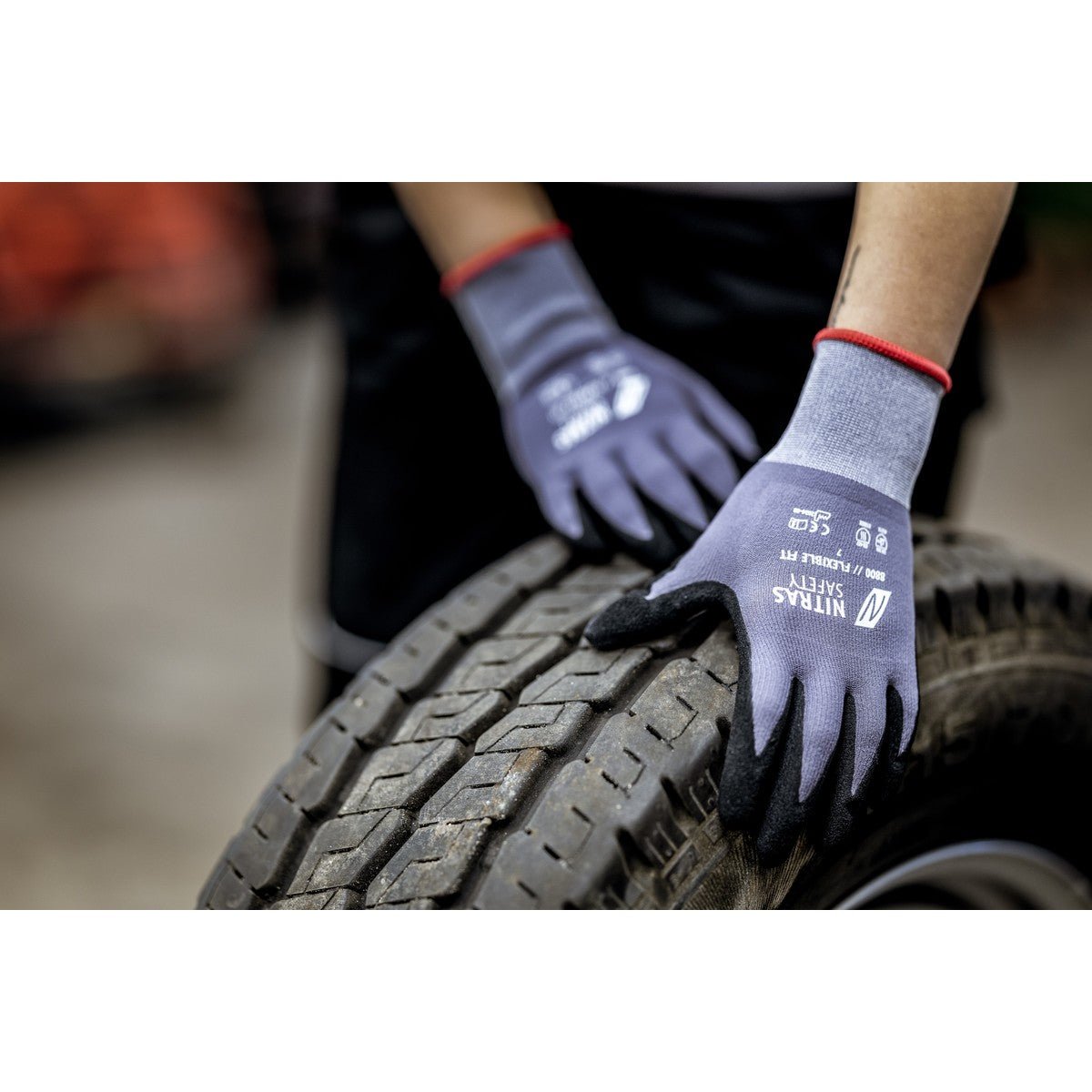 NITRAS FLEXIBLE FIT, luvas de montagem, cinza / preto