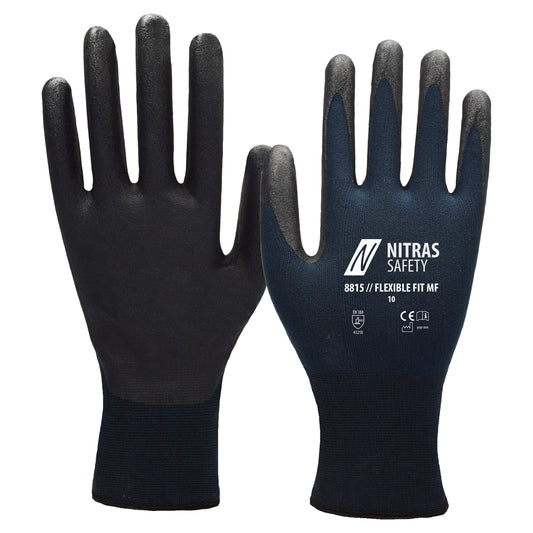 NITRAS FLEXIBLE FIT MF, luvas de montagem, azul escuro / preto