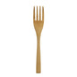 Os garfos de bambu "pure" (16,5 cm) da PAPSTAR GmbH, mostrados em fundo branco, são garfos ecológicos e compostáveis com superfície lisa e cabo simples - 10 peças no saco.