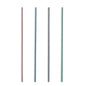 Quatro palhinhas de papel PAPSTAR GmbH retas (21 cm, Ø 6 mm) estão dispostas verticalmente sobre um fundo branco. As coloridas palhinhas PAPSTAR estão disponíveis em rosa claro, azul, cinza e verde.