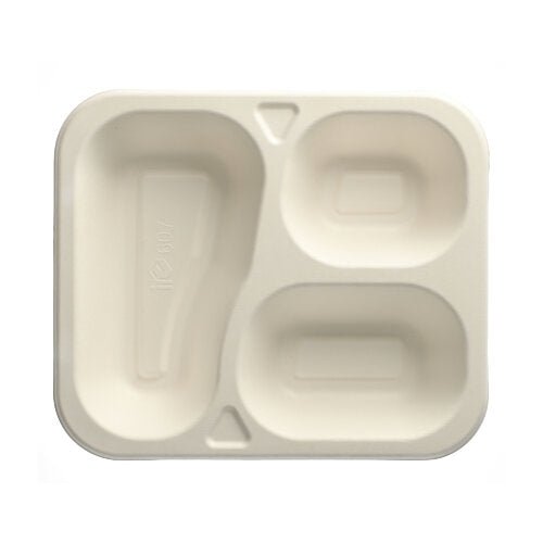 As PAPSTAR tigelas seladas de cana-de-açúcar, divididas em 3 partes, brancas (925 ml, 100 unidades), da PAPSTAR GmbH são biodegradáveis e oferecem soluções de embalagem sustentáveis para aplicações ambientalmente conscientes.