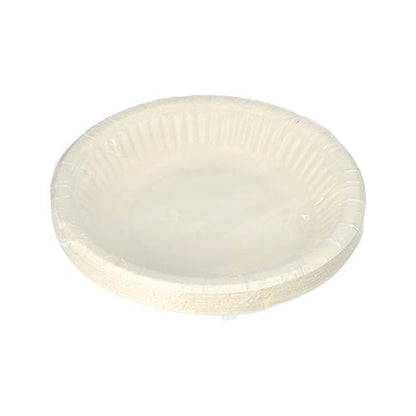 Um pacote de 12 tigelas PAPSTAR redondas (19 cm, 3 cm de altura, branco) da PAPSTAR GmbH com borda ondulada é mostrado embalado em filme retrátil sobre um fundo branco - ideal para festas e celebrações.